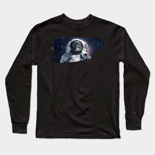 Cat Astronaut Funny Animal Science Fiction Amazing Galaxy Long Sleeve T-Shirt